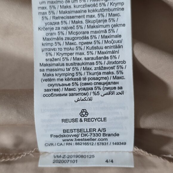 Vero Moda Wrap Coat Womens L Beige Belted Mid Length Pockets Lightweight Preppy - Picture 13 of 16